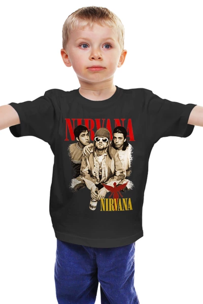 Заказать детскую футболку в Москве. Детская футболка классическая унисекс Nirvana от perfect stranger  - готовые дизайны и нанесение принтов.