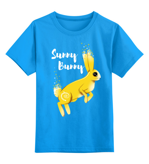 Заказать детскую футболку в Москве. Детская футболка классическая унисекс SUNNY BUNNY от ELENA ZHARINOVA - готовые дизайны и нанесение принтов.