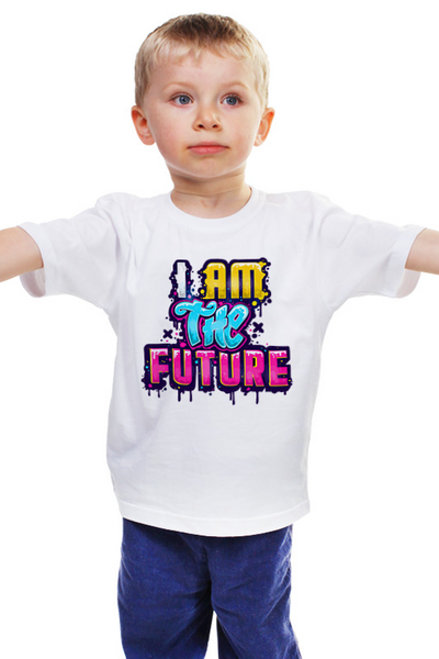 Заказать детскую футболку в Москве. Детская футболка классическая унисекс ✪ I Am the Future ✪ от balden - готовые дизайны и нанесение принтов.