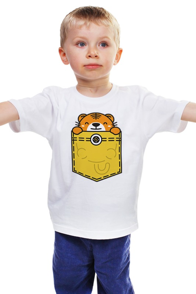 Заказать детскую футболку в Москве. Детская футболка классическая унисекс Тигренок от fanart - готовые дизайны и нанесение принтов.