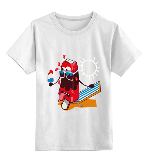 Заказать детскую футболку в Москве. Детская футболка классическая унисекс  Ice cream от ANDREI M - готовые дизайны и нанесение принтов.