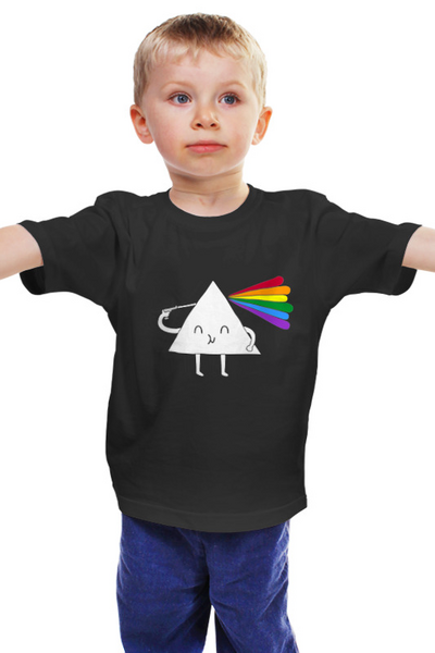 Заказать детскую футболку в Москве. Детская футболка классическая унисекс Dark Side of the Moon от geekbox - готовые дизайны и нанесение принтов.