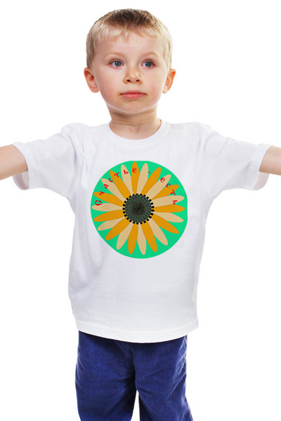 Заказать детскую футболку в Москве. Детская футболка классическая унисекс Счастье есть от Лана  - готовые дизайны и нанесение принтов.