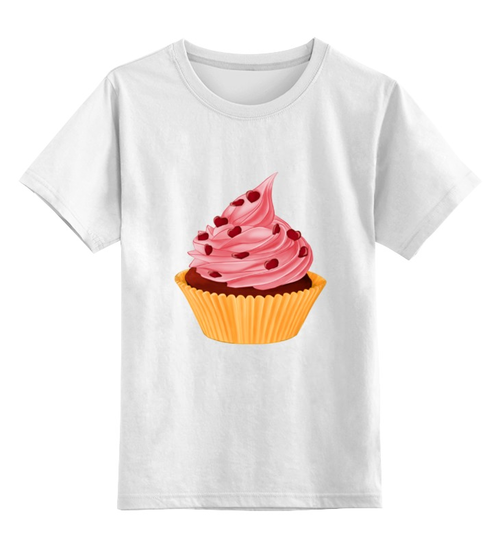 Заказать детскую футболку в Москве. Детская футболка классическая унисекс кекс арт от наталья  - готовые дизайны и нанесение принтов.