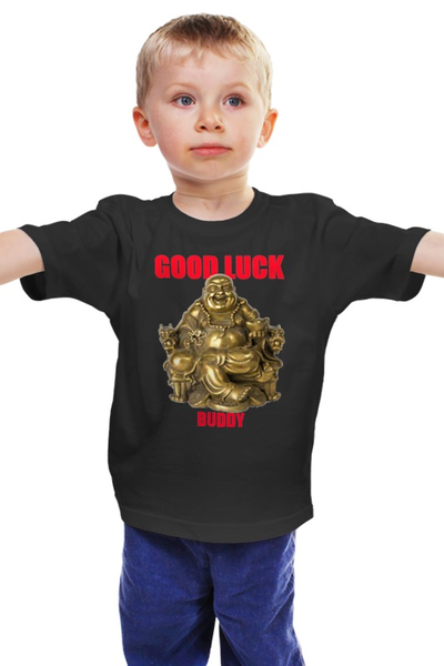 Заказать детскую футболку в Москве. Детская футболка классическая унисекс на удачу  от торгаш - готовые дизайны и нанесение принтов.