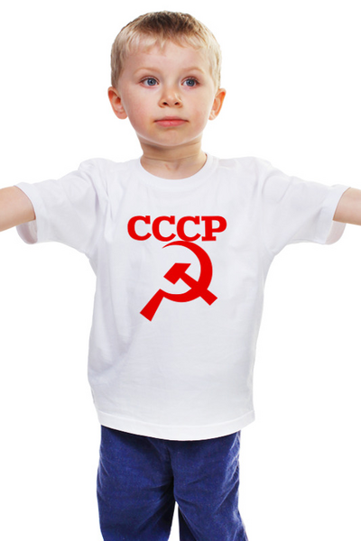 Заказать детскую футболку в Москве. Детская футболка классическая унисекс СССР.пп от T-shirt print  - готовые дизайны и нанесение принтов.