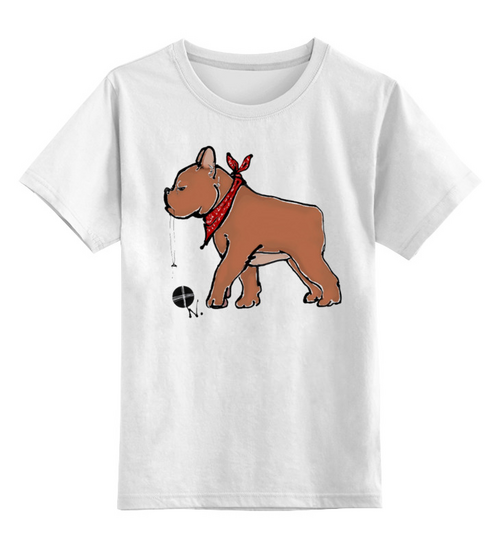 Заказать детскую футболку в Москве. Детская футболка классическая унисекс Bull_doG от wi-steria - готовые дизайны и нанесение принтов.