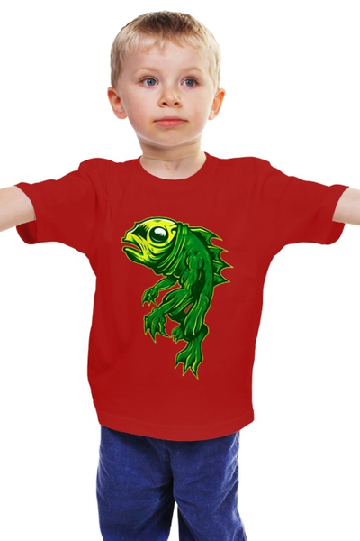 Заказать детскую футболку в Москве. Детская футболка классическая унисекс Рыбка от ПРИНТЫ ПЕЧАТЬ  - готовые дизайны и нанесение принтов.