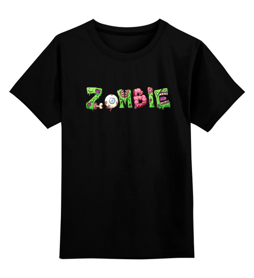Заказать детскую футболку в Москве. Детская футболка классическая унисекс ZOMBIE от CoolDesign - готовые дизайны и нанесение принтов.