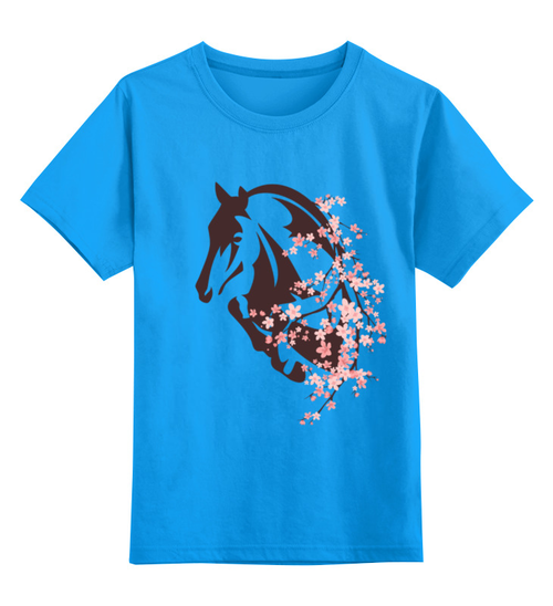 Заказать детскую футболку в Москве. Детская футболка классическая унисекс Лошадь от Ирина - готовые дизайны и нанесение принтов.