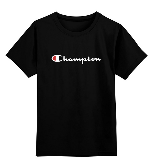 Заказать детскую футболку в Москве. Детская футболка классическая унисекс Champion от DESIGNER   - готовые дизайны и нанесение принтов.