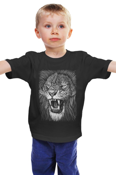 Заказать детскую футболку в Москве. Детская футболка классическая унисекс Царь зверей от printik - готовые дизайны и нанесение принтов.