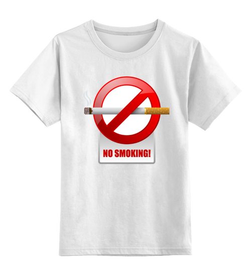 Заказать детскую футболку в Москве. Детская футболка классическая унисекс NO SMOKING от Jimmy Flash - готовые дизайны и нанесение принтов.