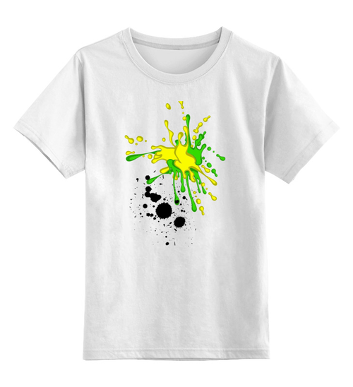 Заказать детскую футболку в Москве. Детская футболка классическая унисекс творческие кляксы от nikol - готовые дизайны и нанесение принтов.