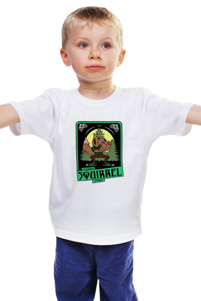 Заказать детскую футболку в Москве. Детская футболка классическая унисекс squirrel от торгаш - готовые дизайны и нанесение принтов.