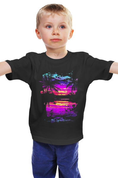 Заказать детскую футболку в Москве. Детская футболка классическая унисекс Пляжный Рай от printik - готовые дизайны и нанесение принтов.