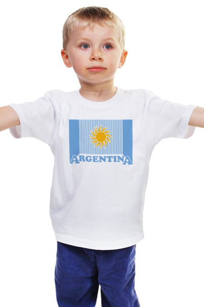 Заказать детскую футболку в Москве. Детская футболка классическая унисекс Аргентина от printik - готовые дизайны и нанесение принтов.