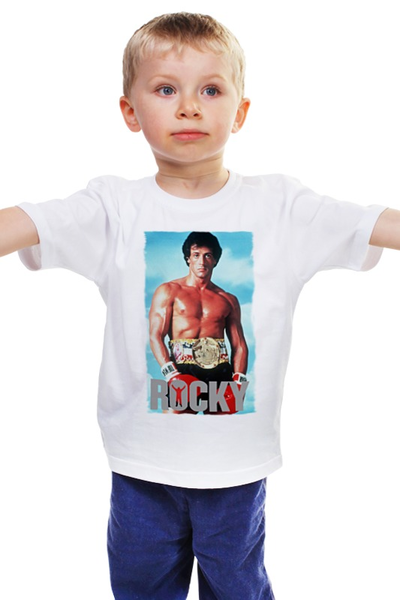 Заказать детскую футболку в Москве. Детская футболка классическая унисекс Rocky Balboa от Leichenwagen - готовые дизайны и нанесение принтов.