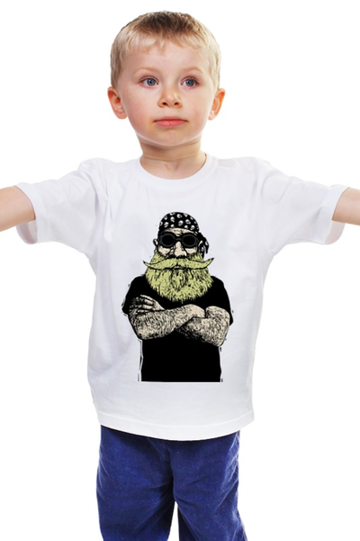 Заказать детскую футболку в Москве. Детская футболка классическая унисекс Прожженный байкер от denis01001 - готовые дизайны и нанесение принтов.