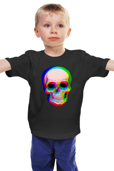 Заказать детскую футболку в Москве. Детская футболка классическая унисекс Череп 3D от printik - готовые дизайны и нанесение принтов.