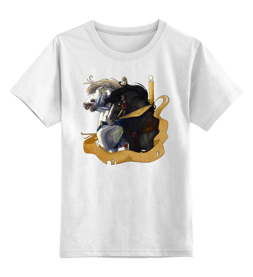 Заказать детскую футболку в Москве. Детская футболка классическая унисекс Лошади от aleks_say - готовые дизайны и нанесение принтов.