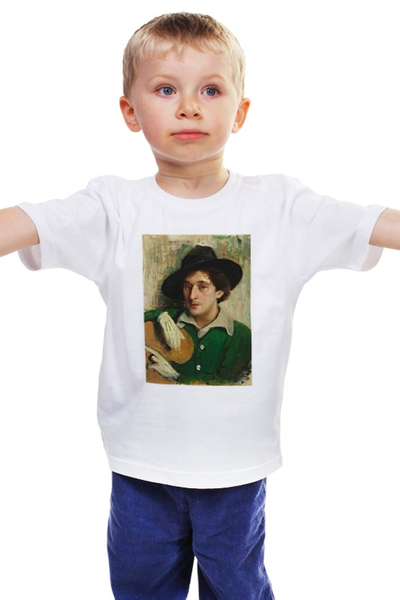 Заказать детскую футболку в Москве. Детская футболка классическая унисекс Портрет Марка Шагала (Юдель Пэн) от trend - готовые дизайны и нанесение принтов.