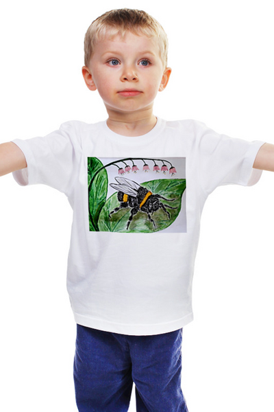 Заказать детскую футболку в Москве. Детская футболка классическая унисекс Веселый Шмель от Светлана Раппова - готовые дизайны и нанесение принтов.