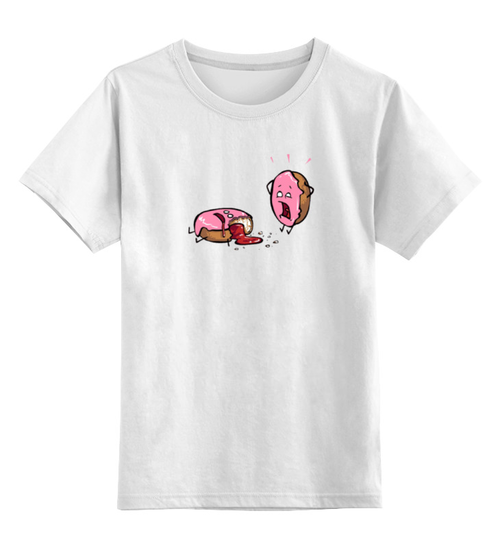 Заказать детскую футболку в Москве. Детская футболка классическая унисекс Веселые пончики от klip - готовые дизайны и нанесение принтов.