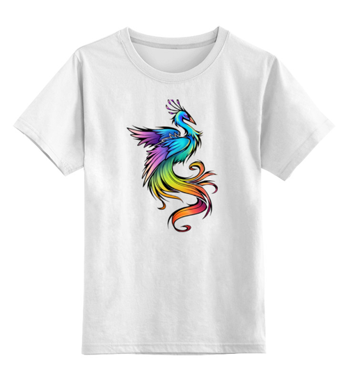 Заказать детскую футболку в Москве. Детская футболка классическая унисекс павлин от DenTen - готовые дизайны и нанесение принтов.