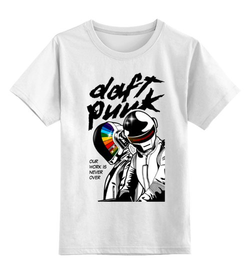Заказать детскую футболку в Москве. Детская футболка классическая унисекс Daft Punk от geekbox - готовые дизайны и нанесение принтов.