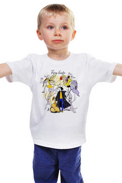 Заказать детскую футболку в Москве. Детская футболка классическая унисекс FAIRY HUNTER от ELENA ZHARINOVA - готовые дизайны и нанесение принтов.