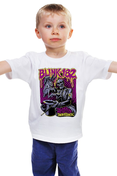 Заказать детскую футболку в Москве. Детская футболка классическая унисекс Blink-182 Band от Leichenwagen - готовые дизайны и нанесение принтов.