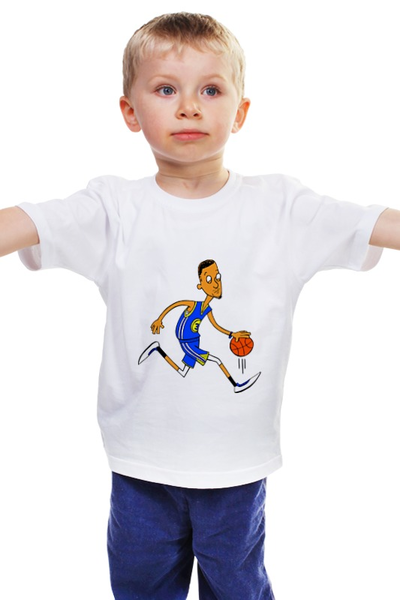 Заказать детскую футболку в Москве. Детская футболка классическая унисекс Баскетболист от hideo_kojima - готовые дизайны и нанесение принтов.