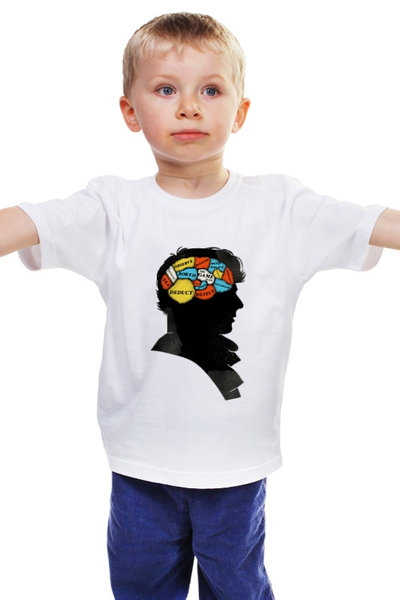 Заказать детскую футболку в Москве. Детская футболка классическая унисекс Шерлок Френология от printik - готовые дизайны и нанесение принтов.