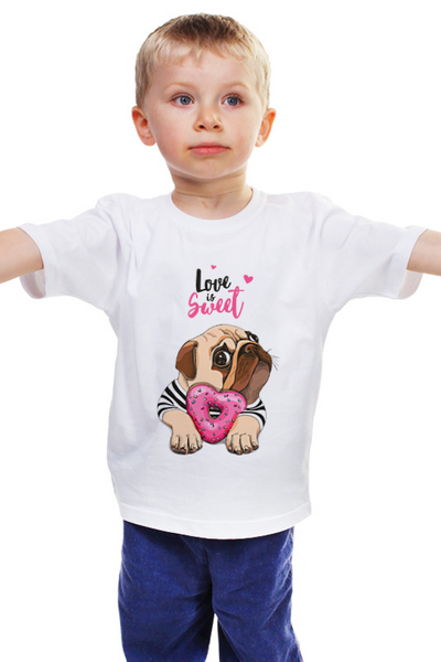 Заказать детскую футболку в Москве. Детская футболка классическая унисекс Песик  от T-shirt print  - готовые дизайны и нанесение принтов.