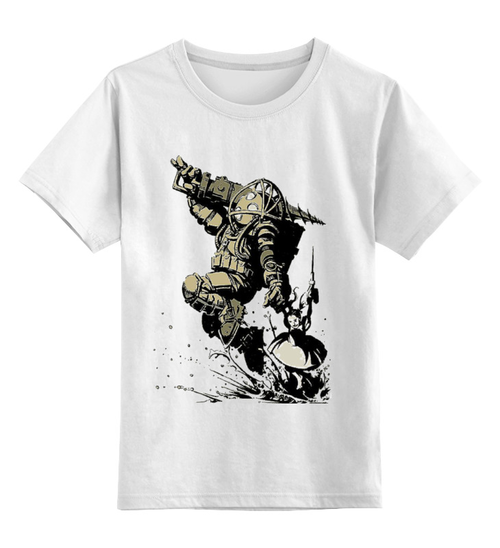 Заказать детскую футболку в Москве. Детская футболка классическая унисекс bioshock от biowulw@yandex.ru - готовые дизайны и нанесение принтов.