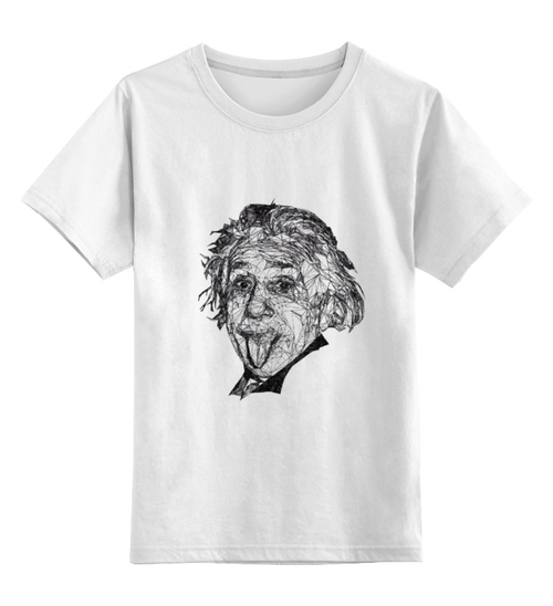 Заказать детскую футболку в Москве. Детская футболка классическая унисекс Альберт Эйнштейн от YellowCloverShop - готовые дизайны и нанесение принтов.