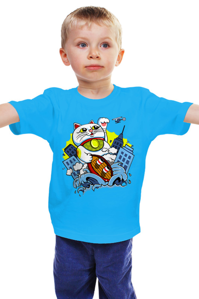 Заказать детскую футболку в Москве. Детская футболка классическая унисекс Котик от hideo_kojima - готовые дизайны и нанесение принтов.