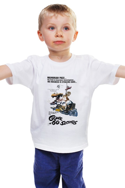 Заказать детскую футболку в Москве. Детская футболка классическая унисекс Угнать за 60 секунд от KinoArt - готовые дизайны и нанесение принтов.