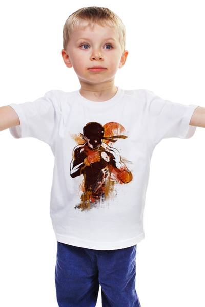 Заказать детскую футболку в Москве. Детская футболка классическая унисекс Абстрактный боец от printik - готовые дизайны и нанесение принтов.