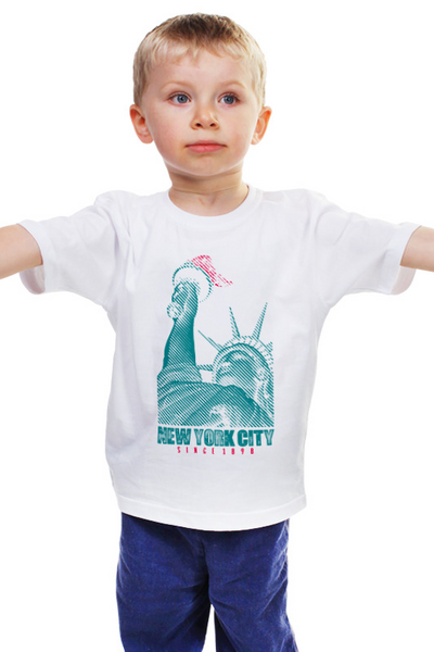 Заказать детскую футболку в Москве. Детская футболка классическая унисекс ❖New York City❖ от balden - готовые дизайны и нанесение принтов.