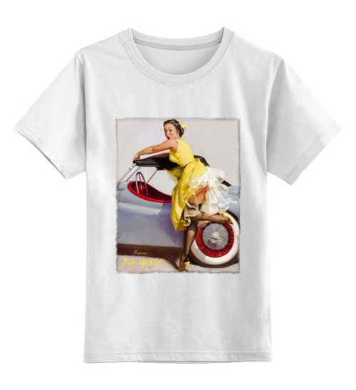 Заказать детскую футболку в Москве. Детская футболка классическая унисекс Pin-up girl от lissa - готовые дизайны и нанесение принтов.