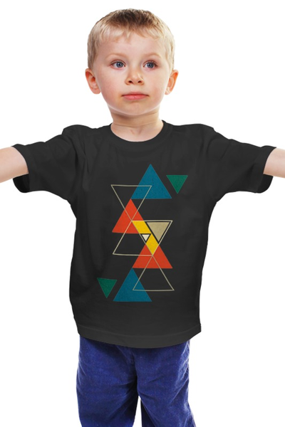 Заказать детскую футболку в Москве. Детская футболка классическая унисекс Треугольник от printik - готовые дизайны и нанесение принтов.