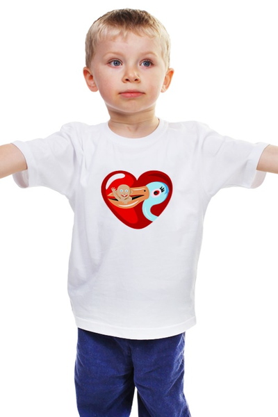 Заказать детскую футболку в Москве. Детская футболка классическая унисекс Аист ребенок от originals - готовые дизайны и нанесение принтов.