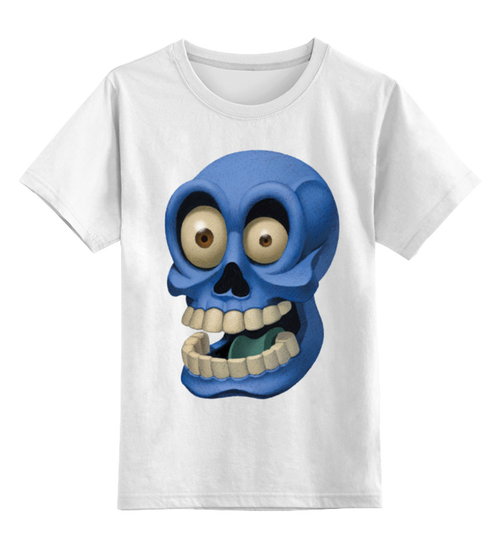 Заказать детскую футболку в Москве. Детская футболка классическая унисекс Веселый черепок от denis01001 - готовые дизайны и нанесение принтов.