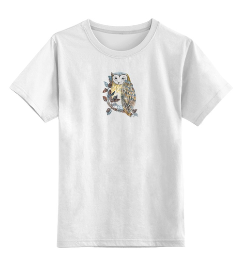 Заказать детскую футболку в Москве. Детская футболка классическая унисекс Рисунок Сова от Picasso - готовые дизайны и нанесение принтов.