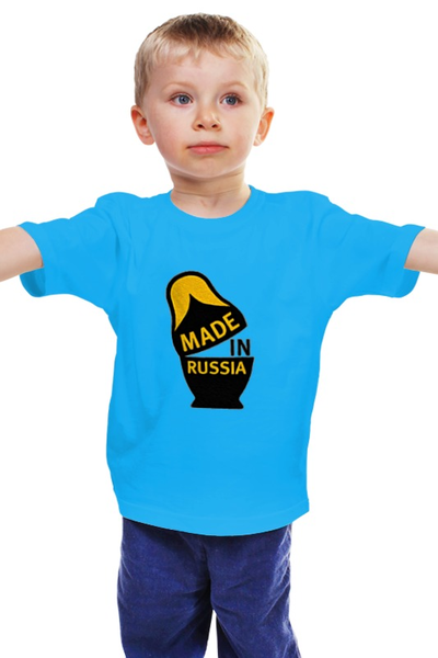 Заказать детскую футболку в Москве. Детская футболка классическая унисекс Made in Russia от Just kidding - готовые дизайны и нанесение принтов.