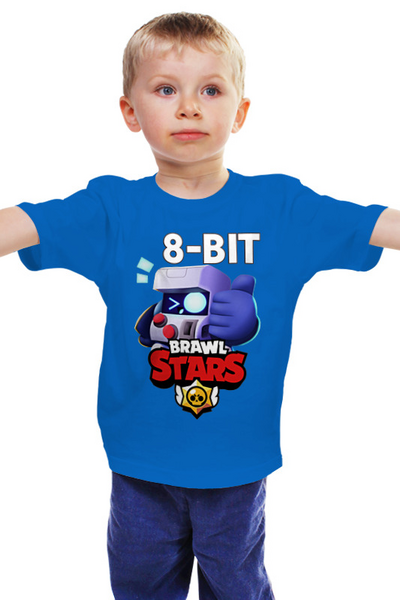 Заказать детскую футболку в Москве. Детская футболка классическая унисекс Brawl Stars 8-BIT от weeert - готовые дизайны и нанесение принтов.