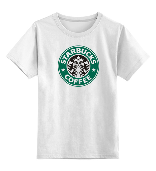 Заказать детскую футболку в Москве. Детская футболка классическая унисекс Starbucks от Дмитрий Кротов - готовые дизайны и нанесение принтов.