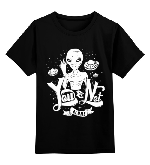 Заказать детскую футболку в Москве. Детская футболка классическая унисекс пришелец ( alien ) от Yaroslava - готовые дизайны и нанесение принтов.